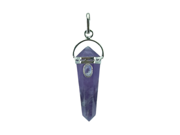 Pingente de Ponta Biterminado de Ametista