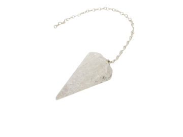 Pêndulo Facetado de Quartzo Bombardiado