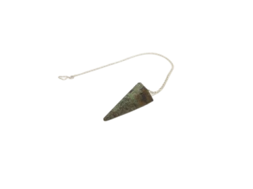 Pêndulo Facetado de Zoizite c/ Rubi