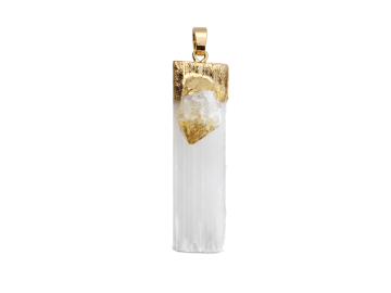 Pingente Selenite e Citrino