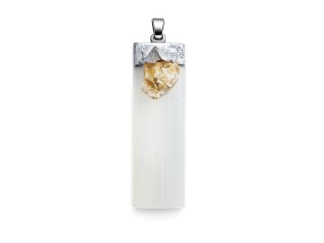Pingente Selenite e Citrino