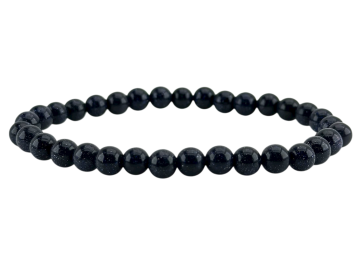 Pulseira Aventurina Dourada Azul 6mm