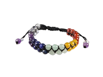 Pulseira dos Chakras bola facetada 6mm