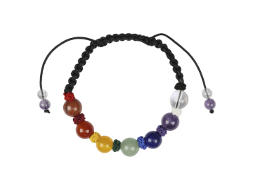 Pulseira dos Chakras bola lisa 10mm