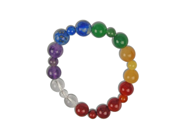 Pulseira dos Chakras bola lisa 10mm/6mm