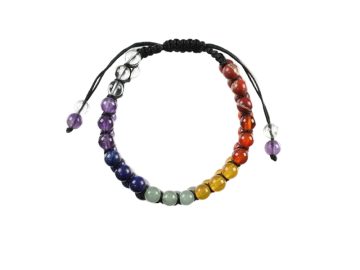 Pulseira dos Chakras bola lisa 6mm