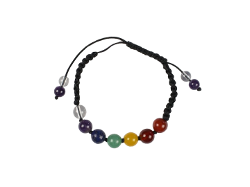 Pulseira dos Chakras bola lisa 8 mm
