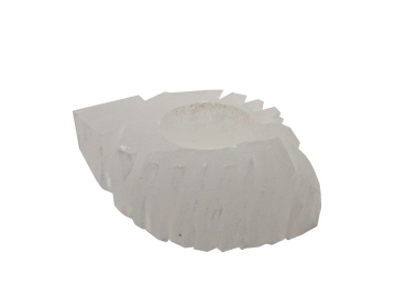 Selenite Porta Velas Espiral