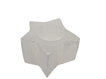Selenite Porta Velas Estrela